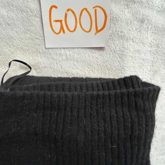 Nanette Lepore Women Black Ribbed 2Ply Cashmere Mock Neck Sweater Small Pullover - Picture 9 of 9